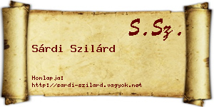 Sárdi Szilárd névjegykártya