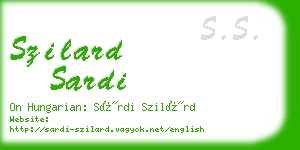 szilard sardi business card